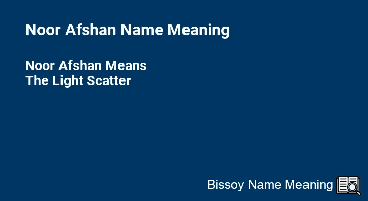 Noor Afshan Name Meaning